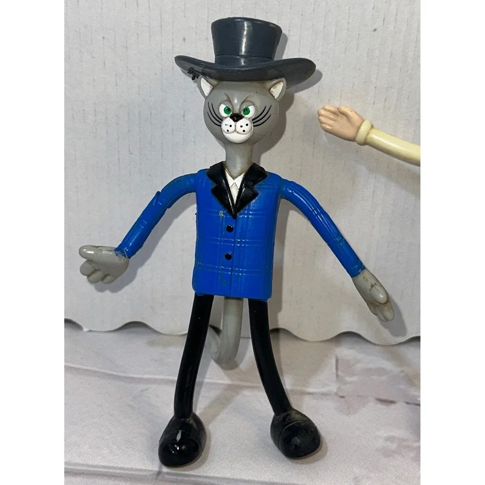 Vintage 2002 McDonalds Pinocchio‎ and The Cat Bendy Figures Miramax Toy Set